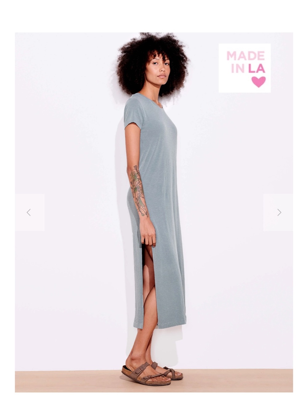 Sundry 💚 slit maxi dress